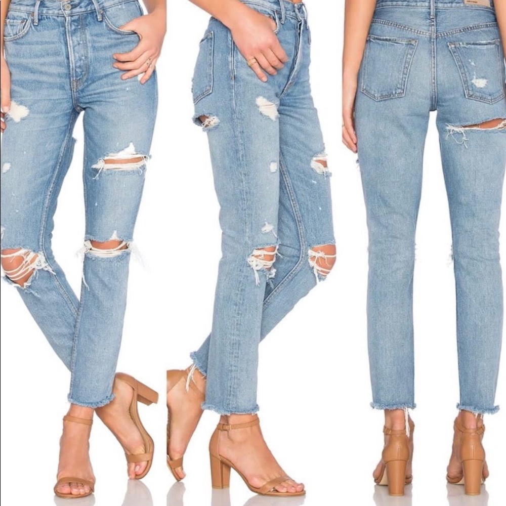 GRLFRND Karolina High-Rise Skinny Jean Butt Slit